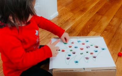 Christmas Pom Pom Push for Babies and Toddlers