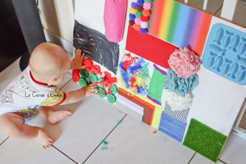 DIY Sensory board ideas to encourage your busy babies and toddlers to explore new textures, objects, and incorporate fine motor skills.