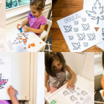 Fall Leaf Fine Motor and Coloring Printable Activity for Toddlers