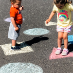 Sidewalk Chalk Shape Learning Game