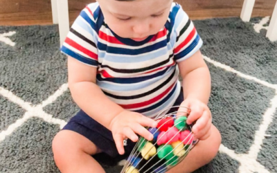 PomPom Whisk: A Baby Fine Motor Activity