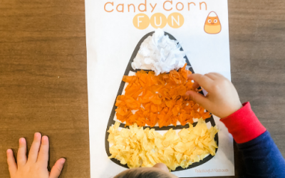 Candy Corn Tissue Paper Toddler Fine Motor Activity