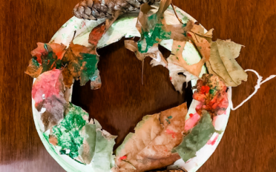 Fall Leaf Painting Wreathe for Toddlers