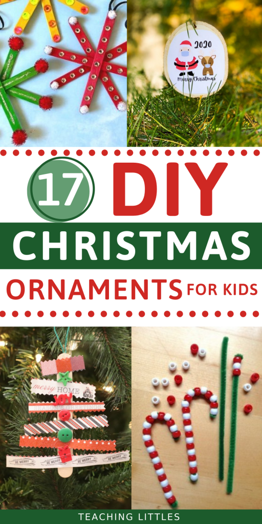 Since Christmas is right around the corner, I thought it would be a perfect time to do a fun round-up of some of the easiest DIY Christmas ornaments for kids.