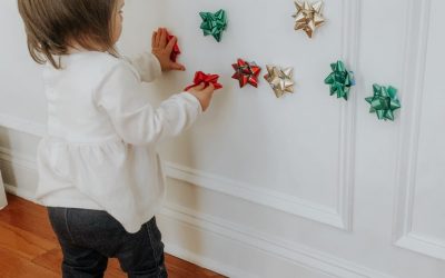 Christmas Bow Wall Stick Activity