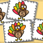 Turkey Counting Feathers Activity Free Printable