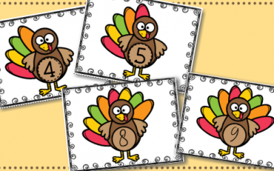 Turkey Counting Feathers Activity Free Printable