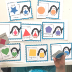 Winter Penguin Shape Match Free Printable