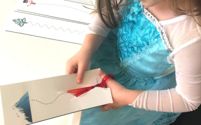 Free Printable Winter Cutting Strips for Preschool
