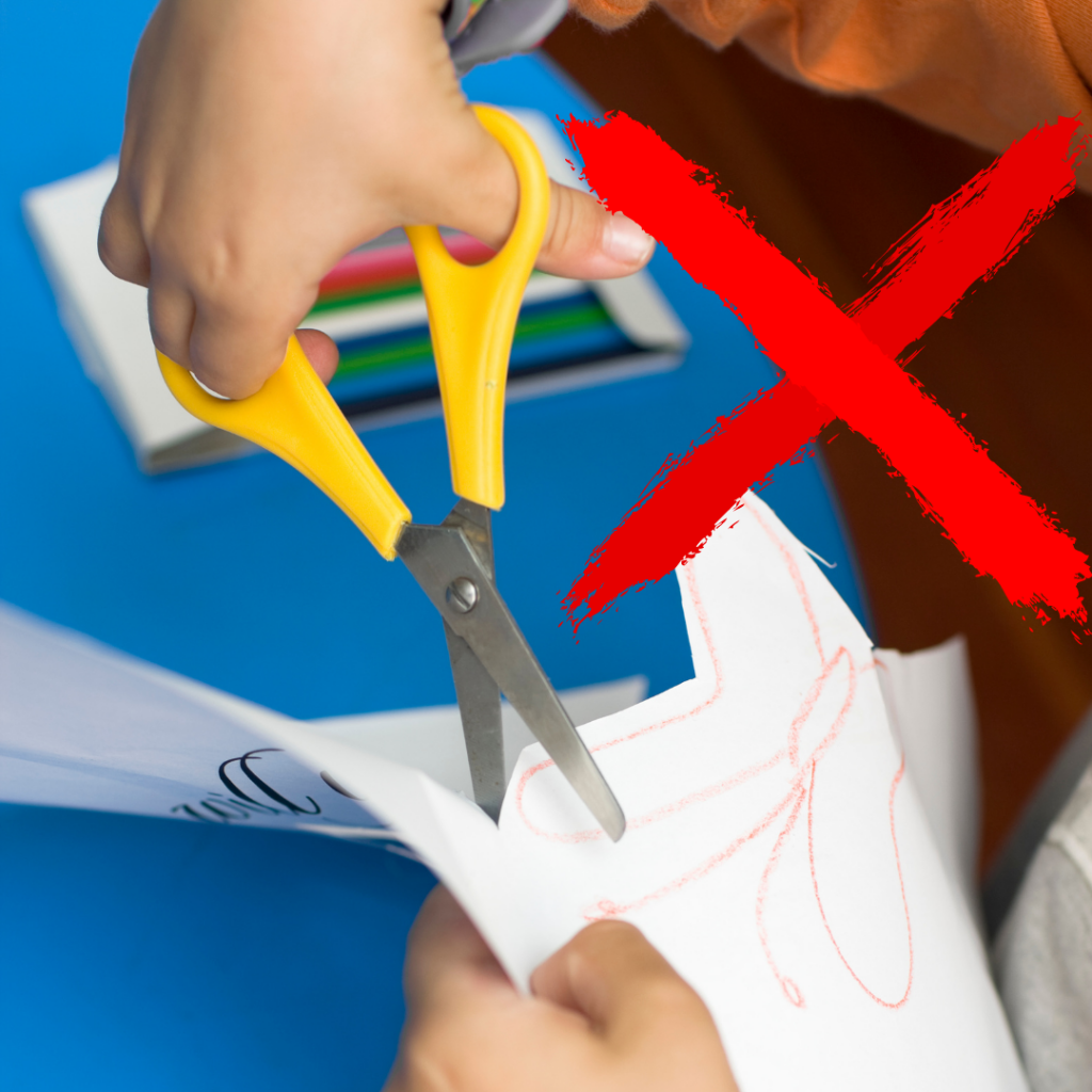 Get these free printable winter cutting strips for your preschooler to practice cutting and easily learn how to cut with safety scissors