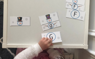 Free Printable Winter Snowman Letter Matching