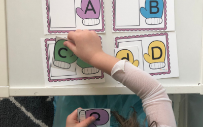 Winter Mitten ABC Matching Free Printable