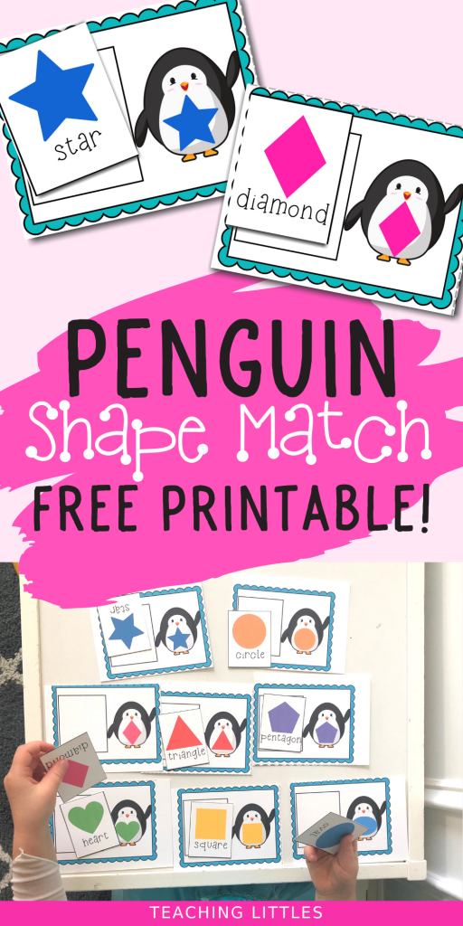 Teach your toddler or preschooler their shapes as they learn to match with this fun, low-prep, winter and fine motor activity