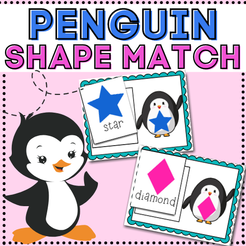 Teach your toddler or preschooler their shapes as they learn to match with this fun, low-prep, winter and fine motor activity