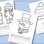 Winter Color and Write Free Printables
