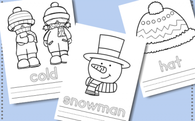 Winter Color and Write Free Printables