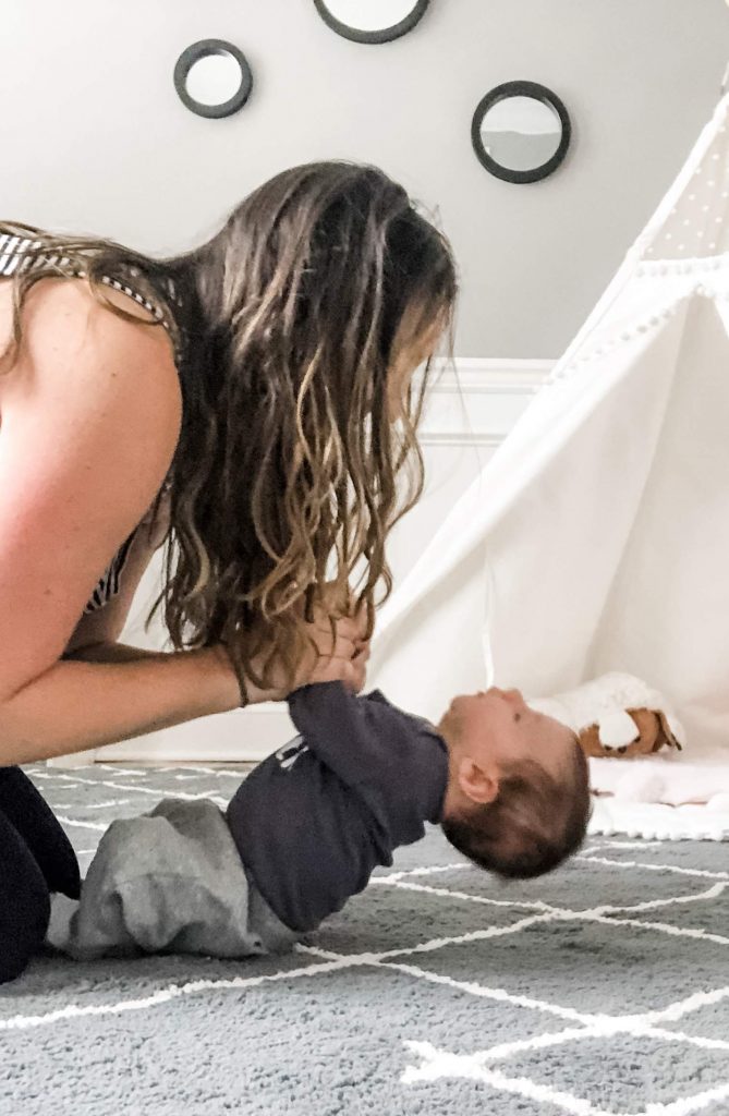 Here are several baby activities for your 3 to 4 month old. Playing with your baby will stimulate their senses & improve motor development, cognition, and language