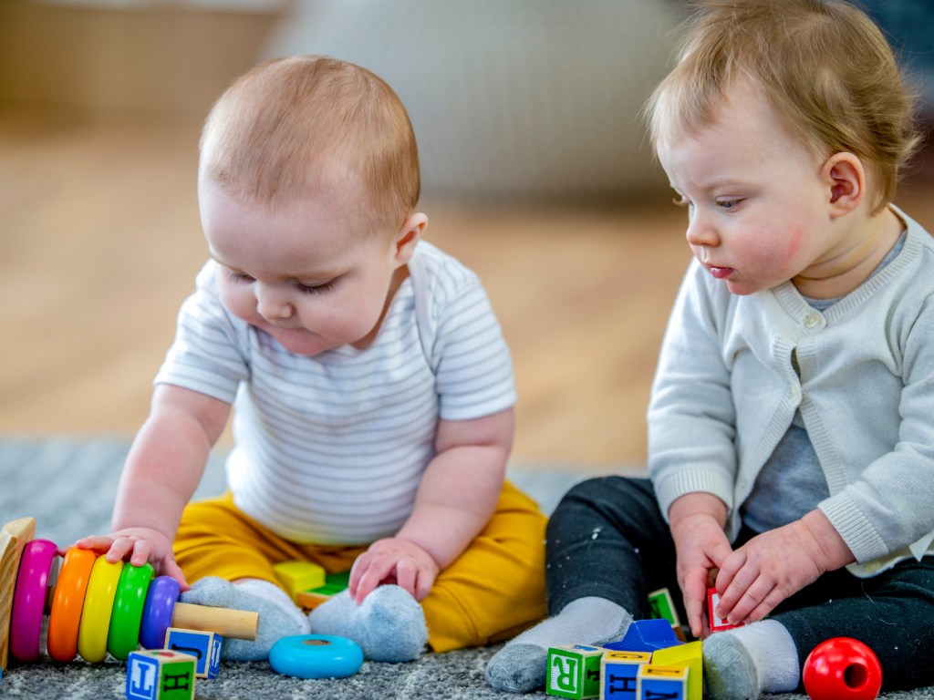 Here are several baby activities for your 3 to 4 month old. Playing with your baby will stimulate their senses & improve motor development, cognition, and language
