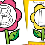 Free Spring Flower Tracing Letters Printable for Toddlers and Preschoolers