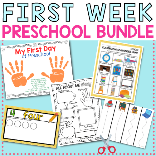 Use this first day of preschool handprint craft and activity for your little ones to decorate the room and a keepsake for parents