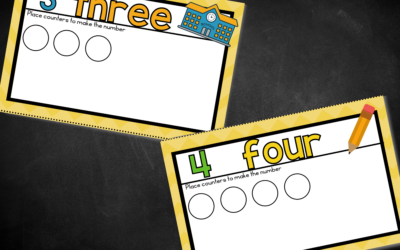 First Week of Preschool or Pre-K Counting Mats (Free Printable)