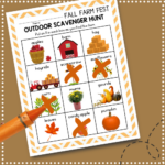 Free Printable Fall Farm Festival Scavenger Hunt with Kids