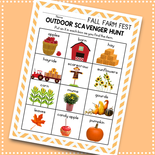 To help you plan the perfect day at a farm festival with young kids in tow, we've created a free printable interactive scavenger hunt list just for them.