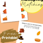 Thanksgiving Matching Printables for Preschoolers
