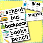 Free Printable Back to School Word Strips