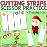 Christmas Cutting Strips: Free Printables
