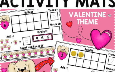 Valentine’s Day Number Activity Mat Preschool Printable