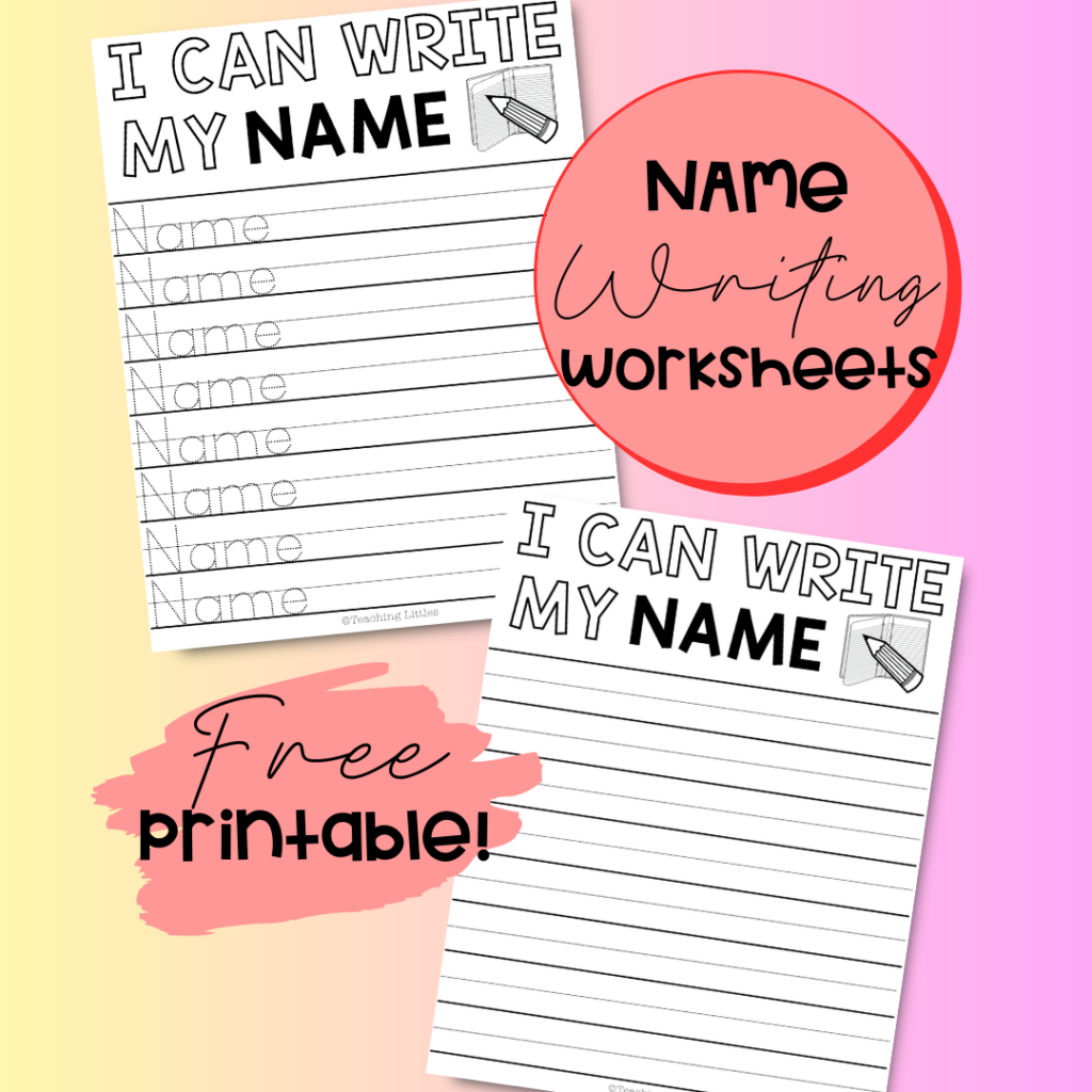 Helping your child learn to write their name is a valuable and meaningful activity. Use this free printable name tracing activity to help.