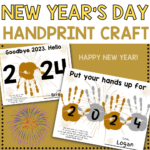 New Year's Day Handprint Craft- Free Printable