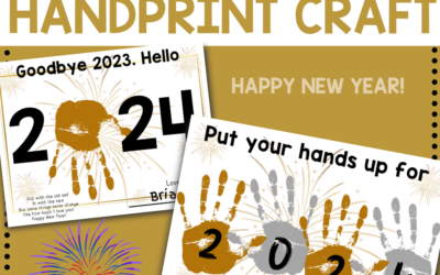 New Year’s Day Handprint Craft- Free Printable