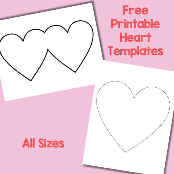 I made these free printable heart cut out pattern templates to make your job easier when creating Valentine cards or coloring pages.
