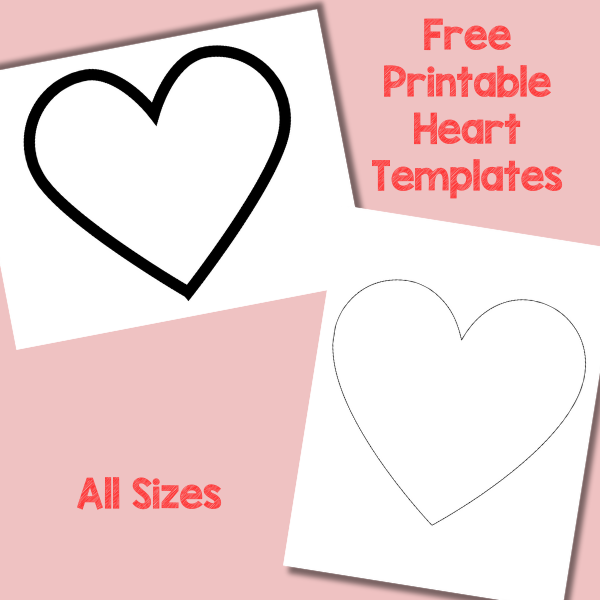 I made these free printable heart cut out pattern templates to make your job easier when creating Valentine cards or coloring pages.