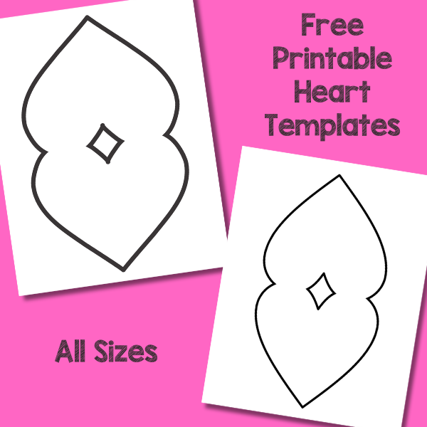I made these free printable heart cut out pattern templates to make your job easier when creating Valentine cards or coloring pages.