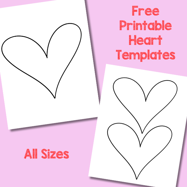 I made these free printable heart cut out pattern templates to make your job easier when creating Valentine cards or coloring pages.