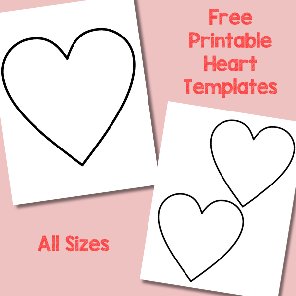 I made these free printable heart cut out pattern templates to make your job easier when creating Valentine cards or coloring pages.