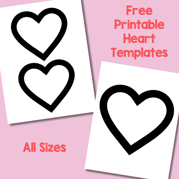 I made these free printable heart cut out pattern templates to make your job easier when creating Valentine cards or coloring pages.