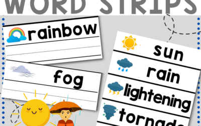 Weather Word Strips – FREE Printable