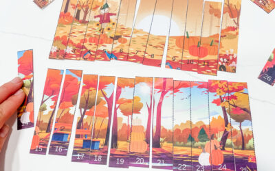 Fall Puzzles: Free Printable Visual Motor Preschool Activity