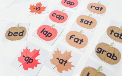 Pumpkin Word Families: Free Printable Literacy Preschool Activity