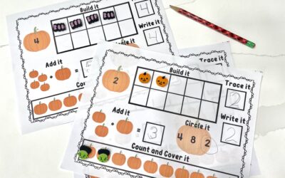 Fall Number Activity Mats: Free Preschool Math Printables