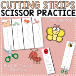 Free Printable Cutting Strips Bug Edition
