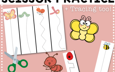 Free Printable Cutting Strips Bug Edition