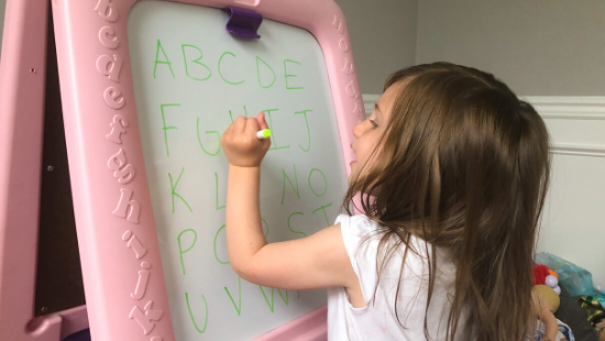 Need help teaching your preschooler letters? Here are some tips to help your preschooler learn letters & letter sounds with different sensory activities and modalities, games, movement, songs, and more. If your 2, 3, or 4 year old is having trouble with their letters, you'll definitely be able to help them with these activities.