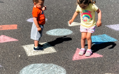 Sidewalk Chalk Shape Learning Game