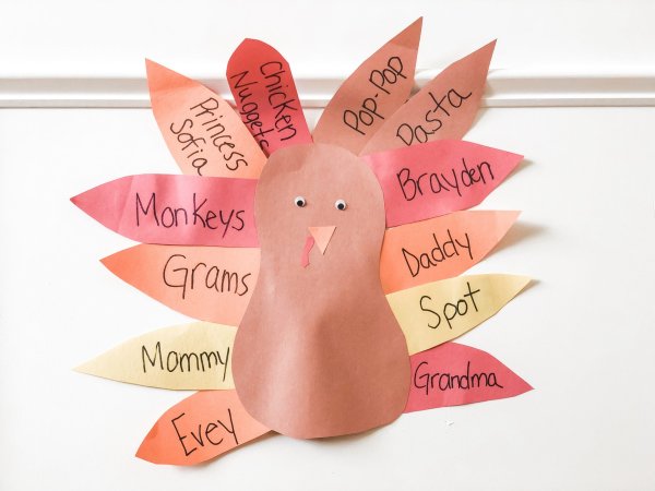Try this thankful turkey Thanksgiving activity for your toddler or preschooler. Practice their cutting skills, learning colors, and being grateful.