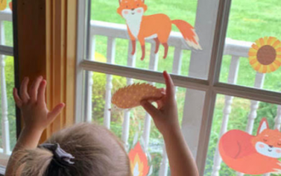 Fall Fun Window Cling-Ons: A Toddler Fine Motor Activity